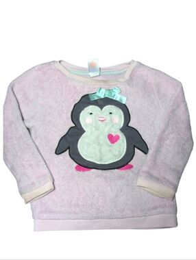 🍁2/$7🍁MIX & MATCH Pink Penguin Thick Warm Fleece Sweatshirt